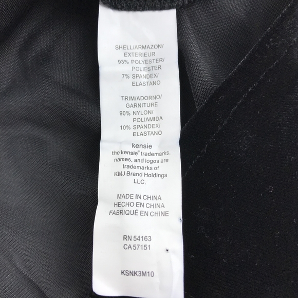 Kensie Velvet and Lace Black Long Sleeve B… - Picture 4 of 8